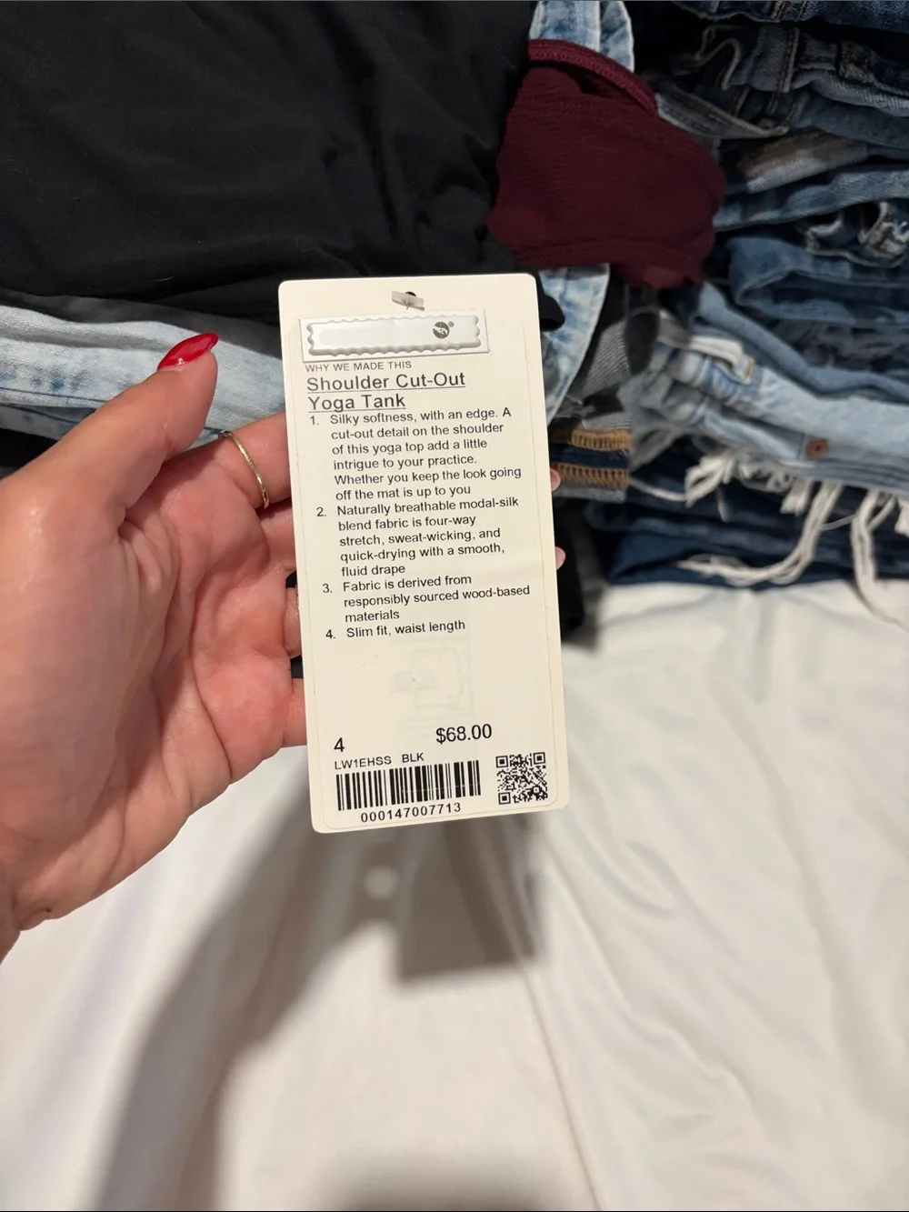 lululemon athletica Black One-Shoulder Tank Top